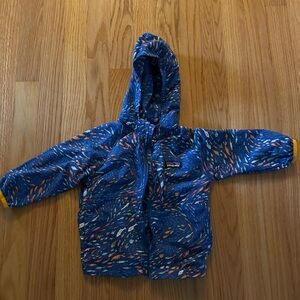 Patagonia Blue Patterned Hooded Jacket